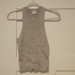 Abercrombie & Fitch Ribbed Tank Top - Light Gray